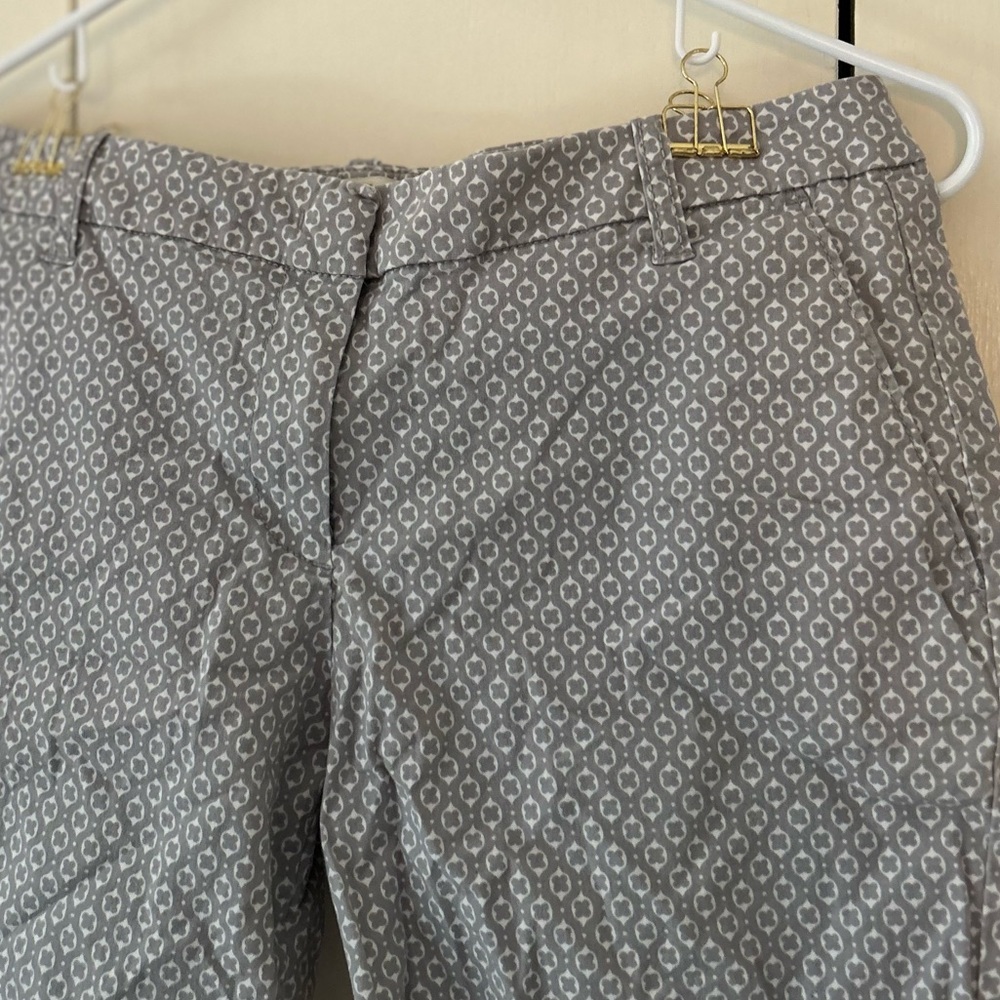 J.Crew Gray Patterned Zip Front Bermuda Shorts Wi… - image 5